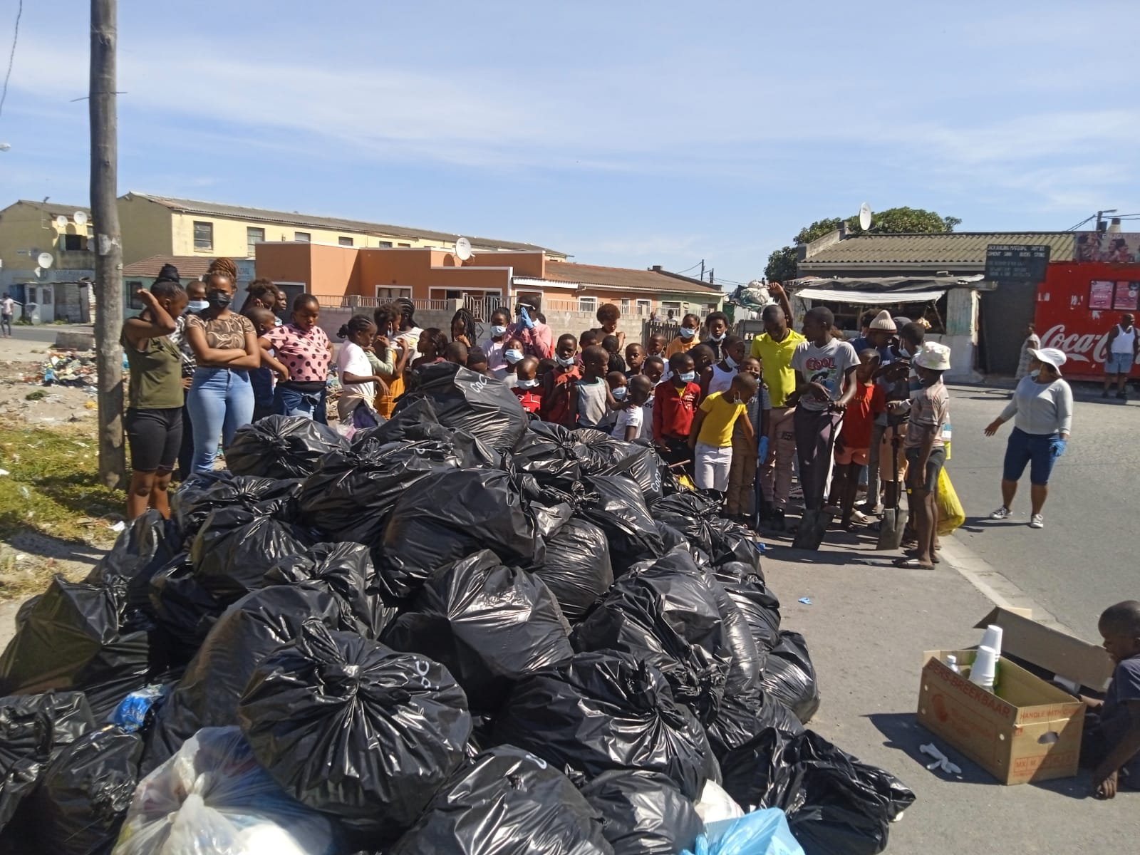 Cleaning 145 bags of waste from Gugulethu